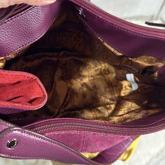 Tignanello Suede Shoulder Bag Purse - Picture 7 of 16